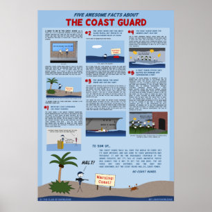 "Fem Fantastisk-fakta om Kusten Guard" Poster