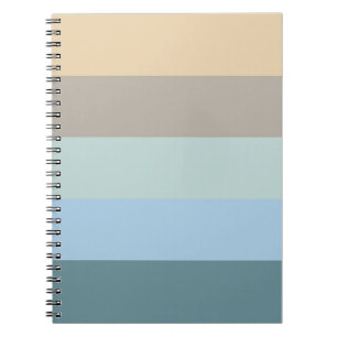 Fem Färg-kombinationer - Blue Brown Sand Beige Tur Anteckningsbok
