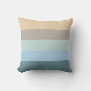 Fem Färg-kombinationer - Blue Brown Sand Beige Tur Kudde