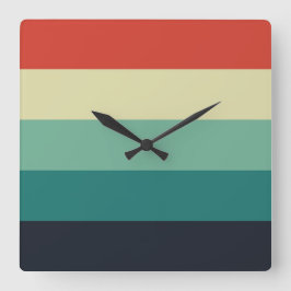 Fem Färg-kombinationsenhet - blå Gult av Aqua-Grön Fyrkantig Klocka