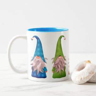 Fem färgstarka Helgdag Gnome's Två-Tonad Mugg