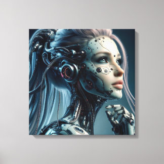 Fem Fatal Cyborg Canvastryck