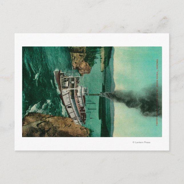 Fem Finger Rapids med Steamer White Horse Vykort (Framsida)