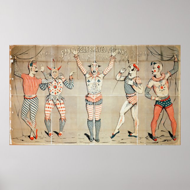 Fem firade kläder fästa vid sand poster (Framsidan)