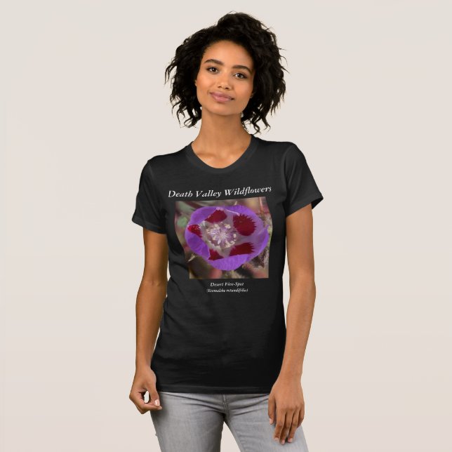 Fem-Fläck för öken för Death Valley T-shirt (Hel framsida)