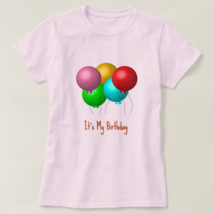 Fem födelsedagsballonger Det är min födelsedag Anp T Shirt