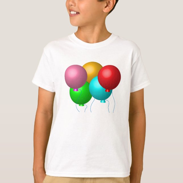 Fem födelsedagsballonger t shirt (Framsida)