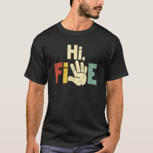 Fem Födelsedagsfesters Dekorationer 5 år gamla bar T Shirt