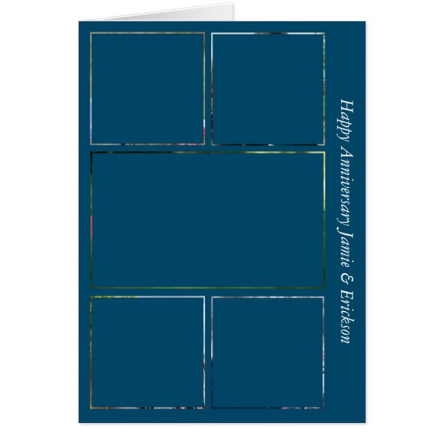 Fem fotoårsdagar - blått kort (Framsidan)