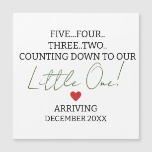 FEM FYRA TRE TVÅ RÄKNAR ned till gravid