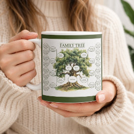 Fem Generationers Familjeträd Släktforskning Genea Kaffemugg