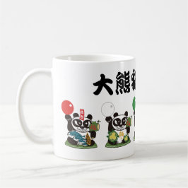Fem Giant Panda-gudar Kaffemugg