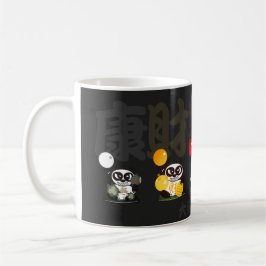 Fem Giant Panda-gudar Kaffemugg