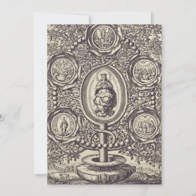 Fem glorifynda mysterier inbjudningar (Framsida)