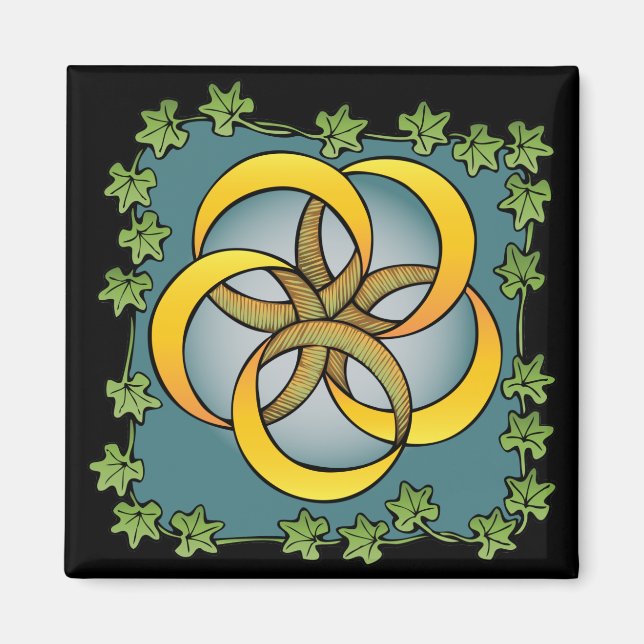 Fem Golden Ringar Magnet (Framsidan)