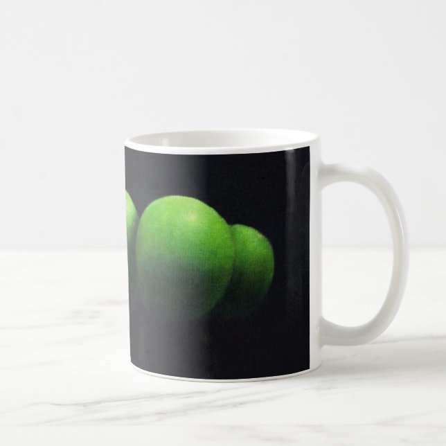 Fem gröna äpplen kaffemugg (Höger)