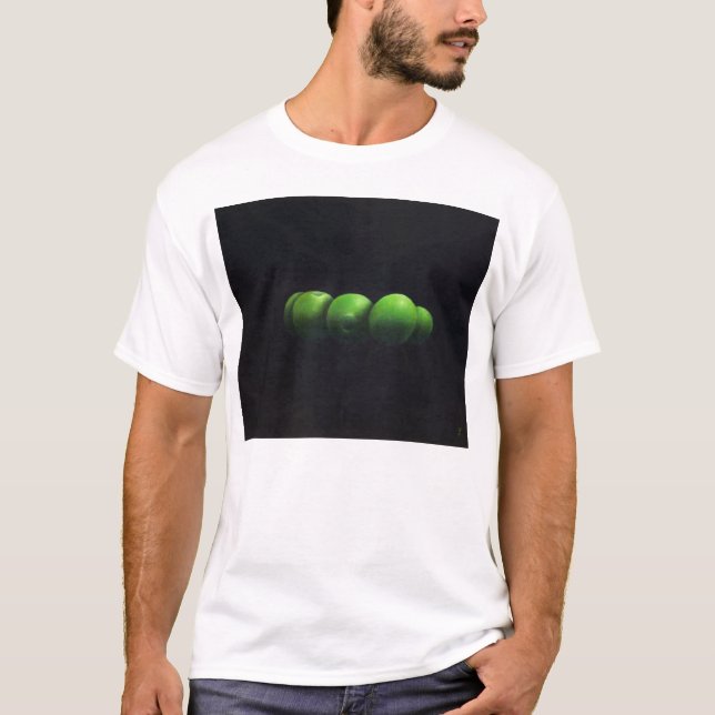 Fem gröna äpplen t shirt (Framsida)
