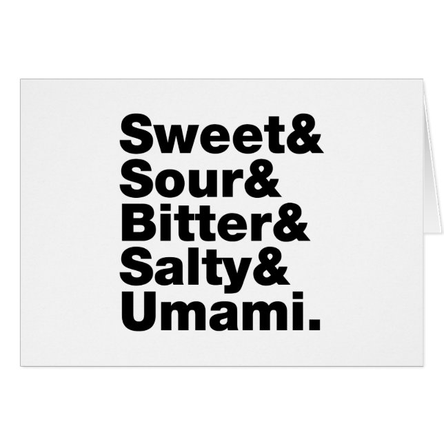 Fem grundläggande hälsningskort för smak (Framsidan Horizontal)