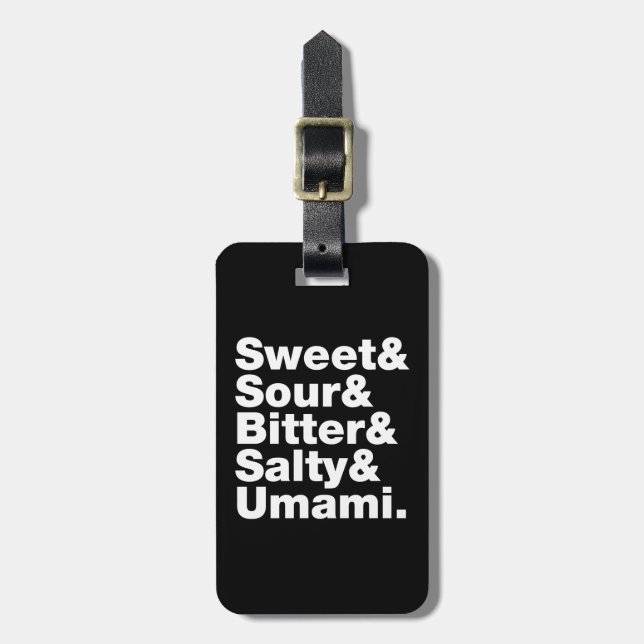 Fem grundläggande smak bagagebricka (Vertikal Framsida)