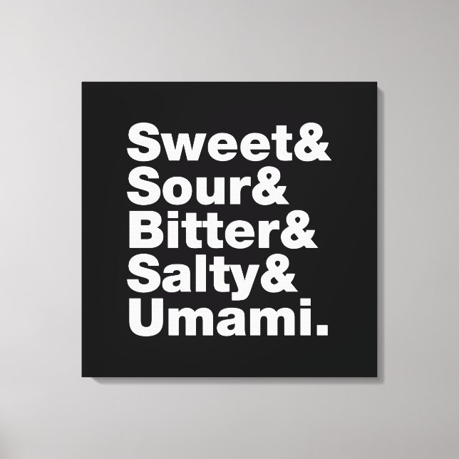 Fem grundläggande smak canvastryck (Framsida)