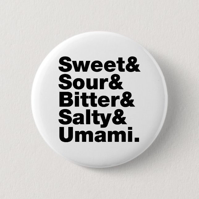 Fem grundläggande smak knapp (Framsida)