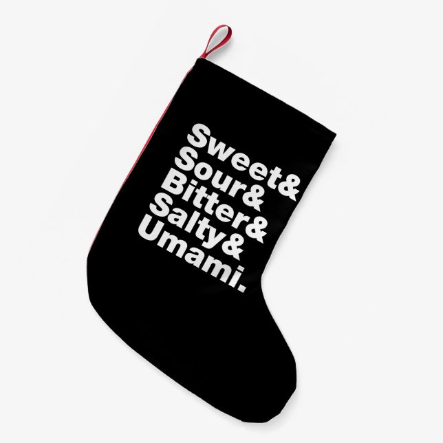 Fem grundläggande smak liten julstrumpa (Framsidan (Hängande))