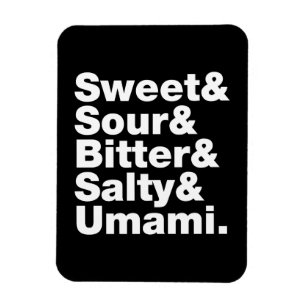 Fem grundläggande smak magnet