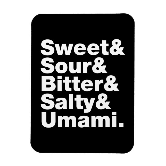 Fem grundläggande smak magnet (Vertikal)