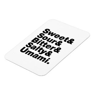 Fem grundläggande smak magnet