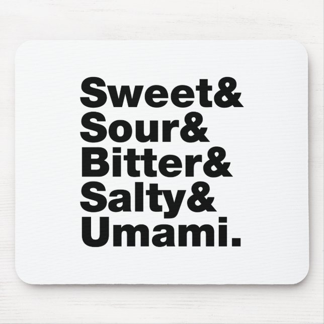 Fem grundläggande smak musmatta (Framsidan)