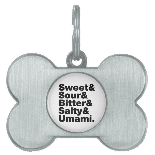 Fem grundläggande smak namnbricka husdjur (Framsidan)