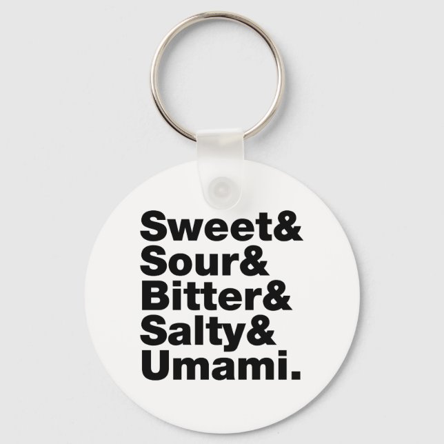 Fem grundläggande smak nyckelring (Framsida)