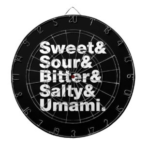 Fem grundläggande smak piltavla