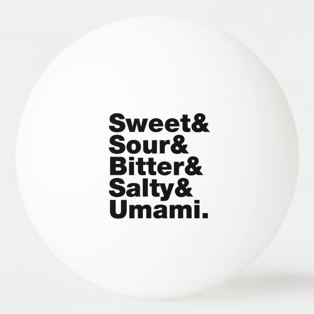 Fem grundläggande smak pingisboll (Framsidan)