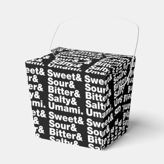 Fem grundläggande smak presentaskar (Framsidan Sidan)