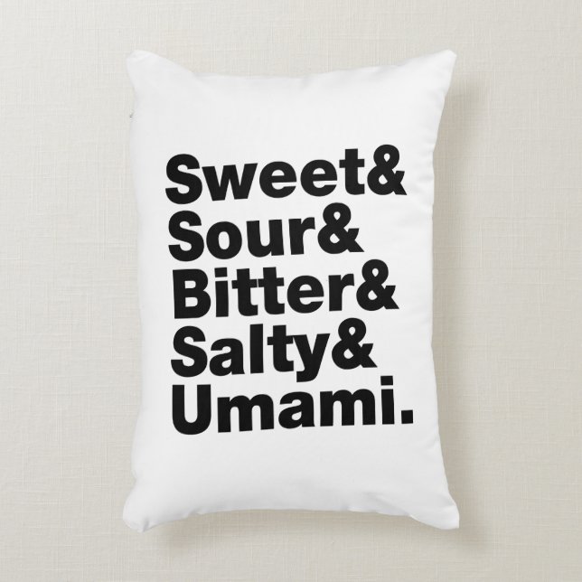 Fem grundläggande smak prydnadskudde (Framsidan(Vertikal))