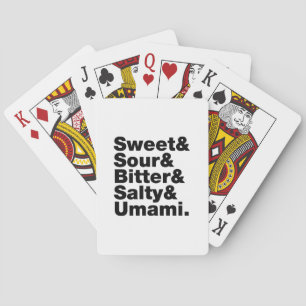 Fem grundläggande smak spel kort