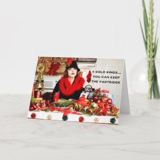 "Fem guld- ringar… kan du hålla rapphönan ", Helgkort