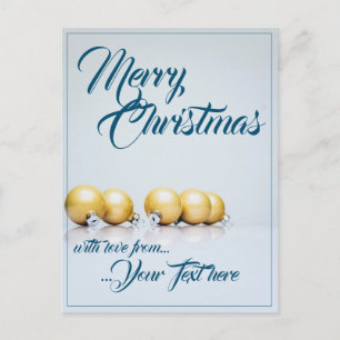 Fem guldjulmas bollar - blått skrivbord helg vykort