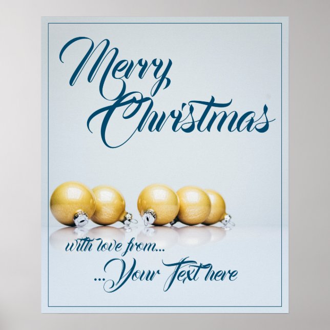 Fem guldjulmas bollar - blått skrivbord poster (Framsidan)