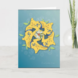 Fem Gyldene Katter... Semester Helgkort