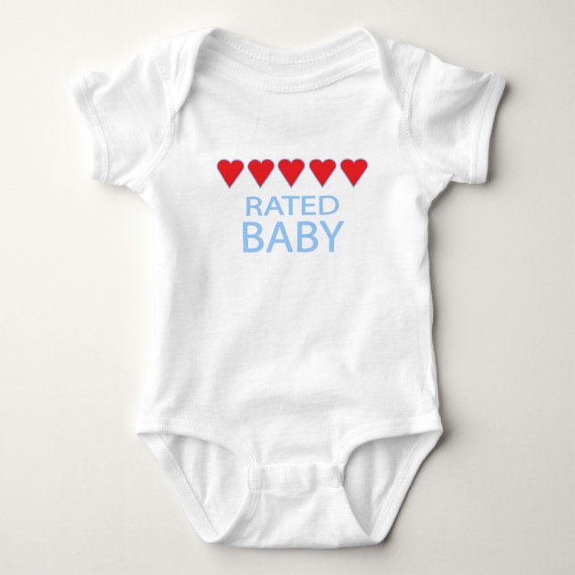 Fem Heart Baby T Shirt (Framsida)