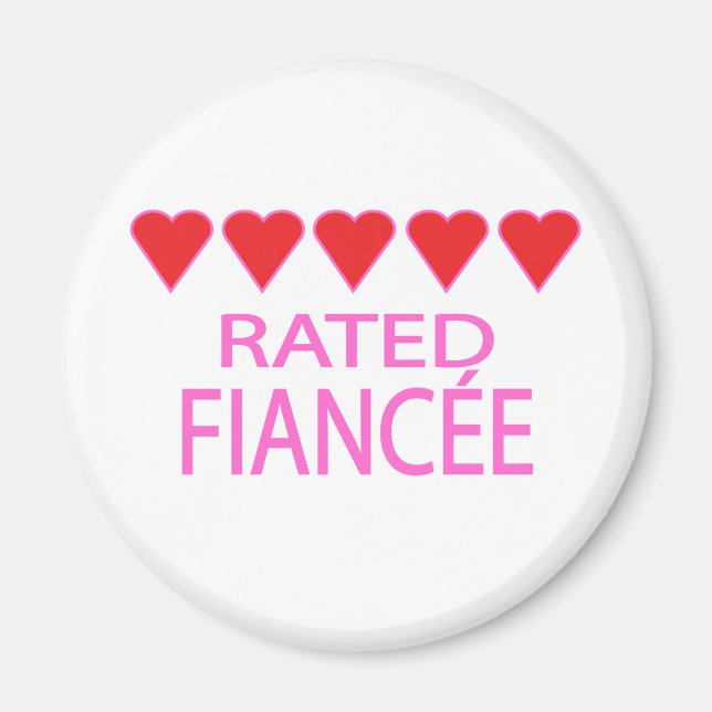 Fem Heart Fiancée Magnet (Framsidan)