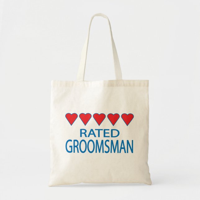 Fem Heart Groomsman Tygkasse (Framsidan)