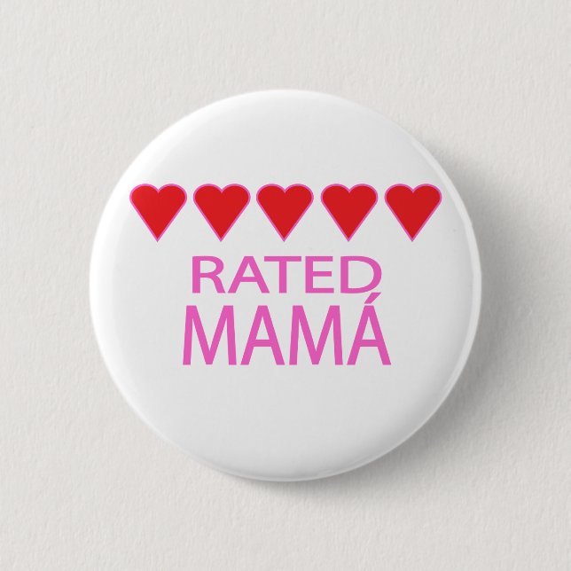 Fem Heart Mamá Knapp (Framsida)