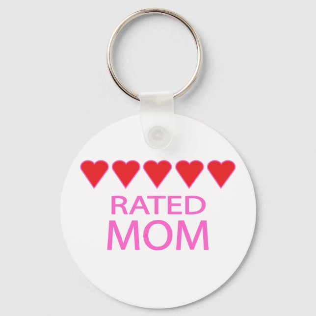 Fem Heart Mamma Nyckelring (Framsida)