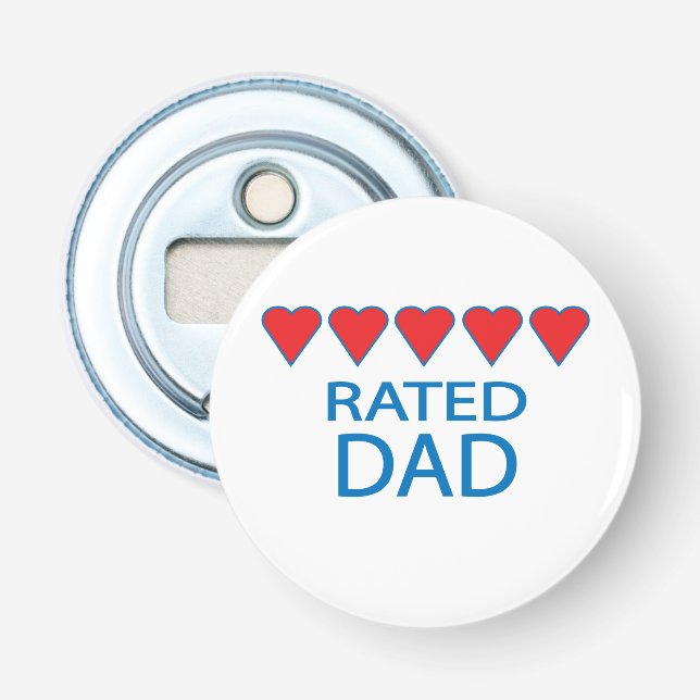 Fem Heart Pappa Flasköppnare (Framsidan)