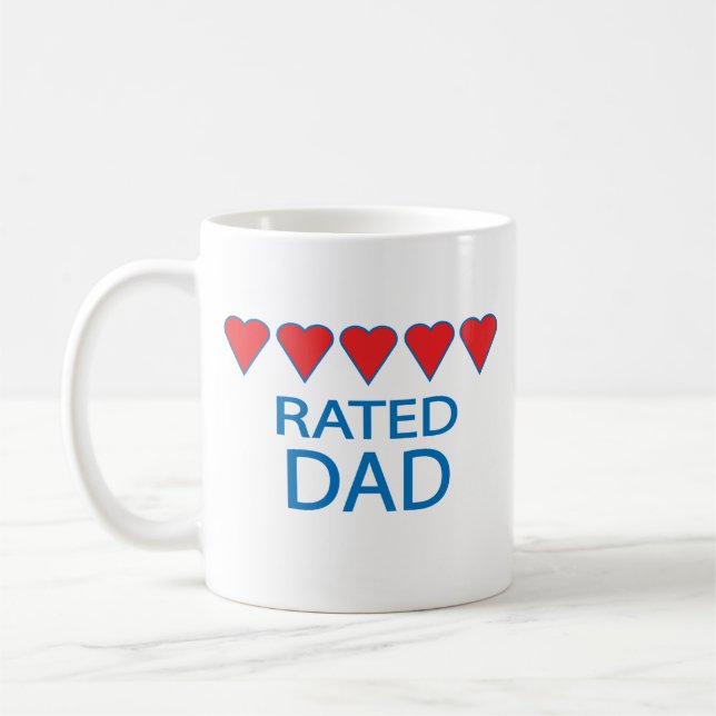 Fem Heart Pappa Kaffemugg (Vänster)