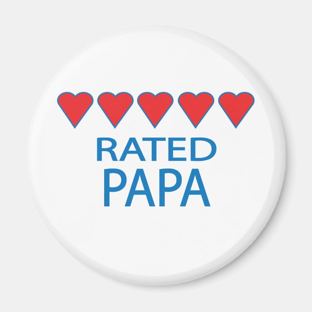 Fem Heart Pappa Magnet (Framsidan)