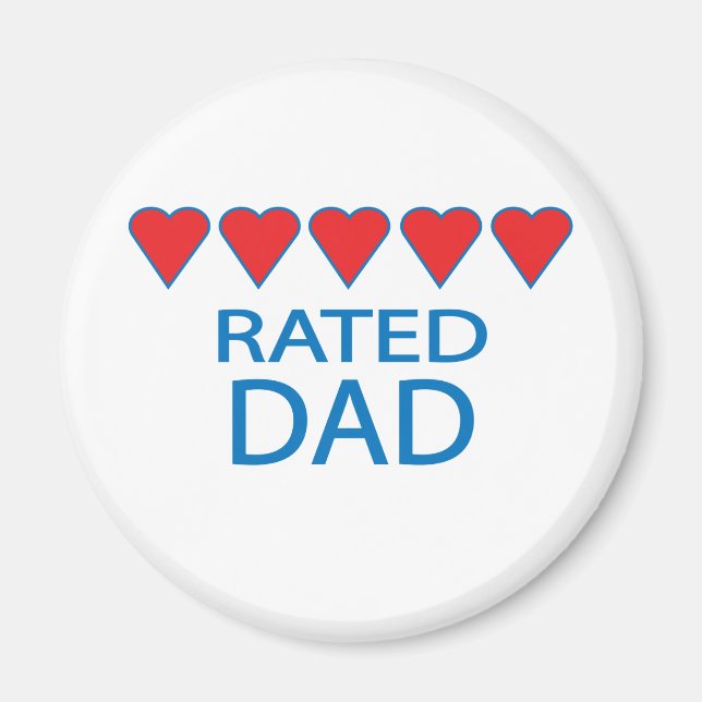 Fem Heart Pappa Magnet (Framsidan)